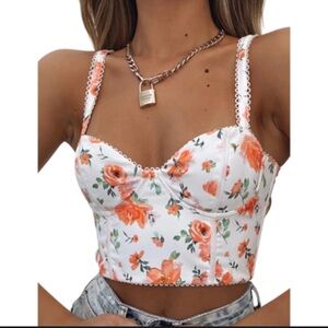 White Fox Floral Top